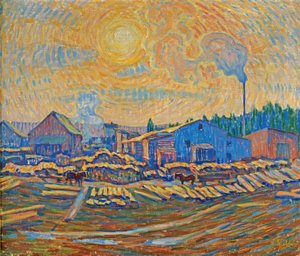 The Sawmill, December Sun by Ester Almqvist
